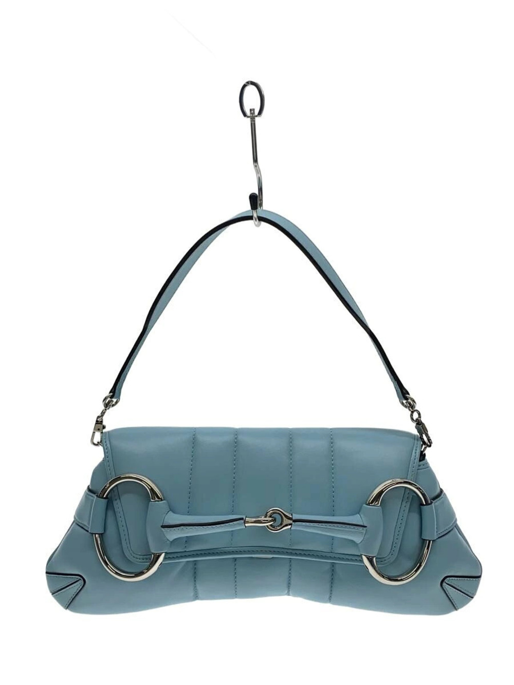 Gucci Horsebit Chain shoulder bag vertical quilted leather Blue